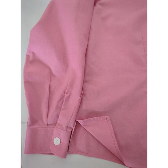 Coldwater Creek Pink Button Up Cotton Tailored Fit Blouse Womens Size 1X (16-18) - Picture 7 of 8